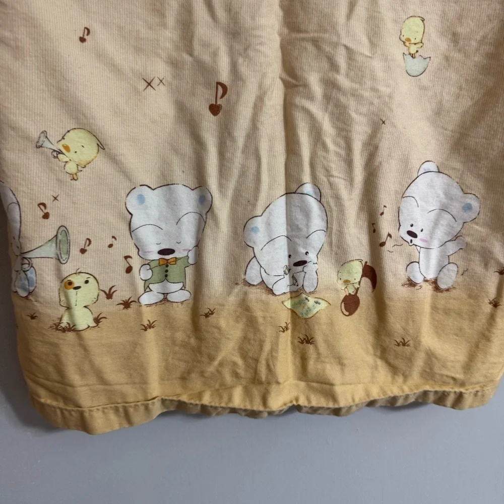BaBu Cartoon Pajama Set in Beige and Yellow Size 9